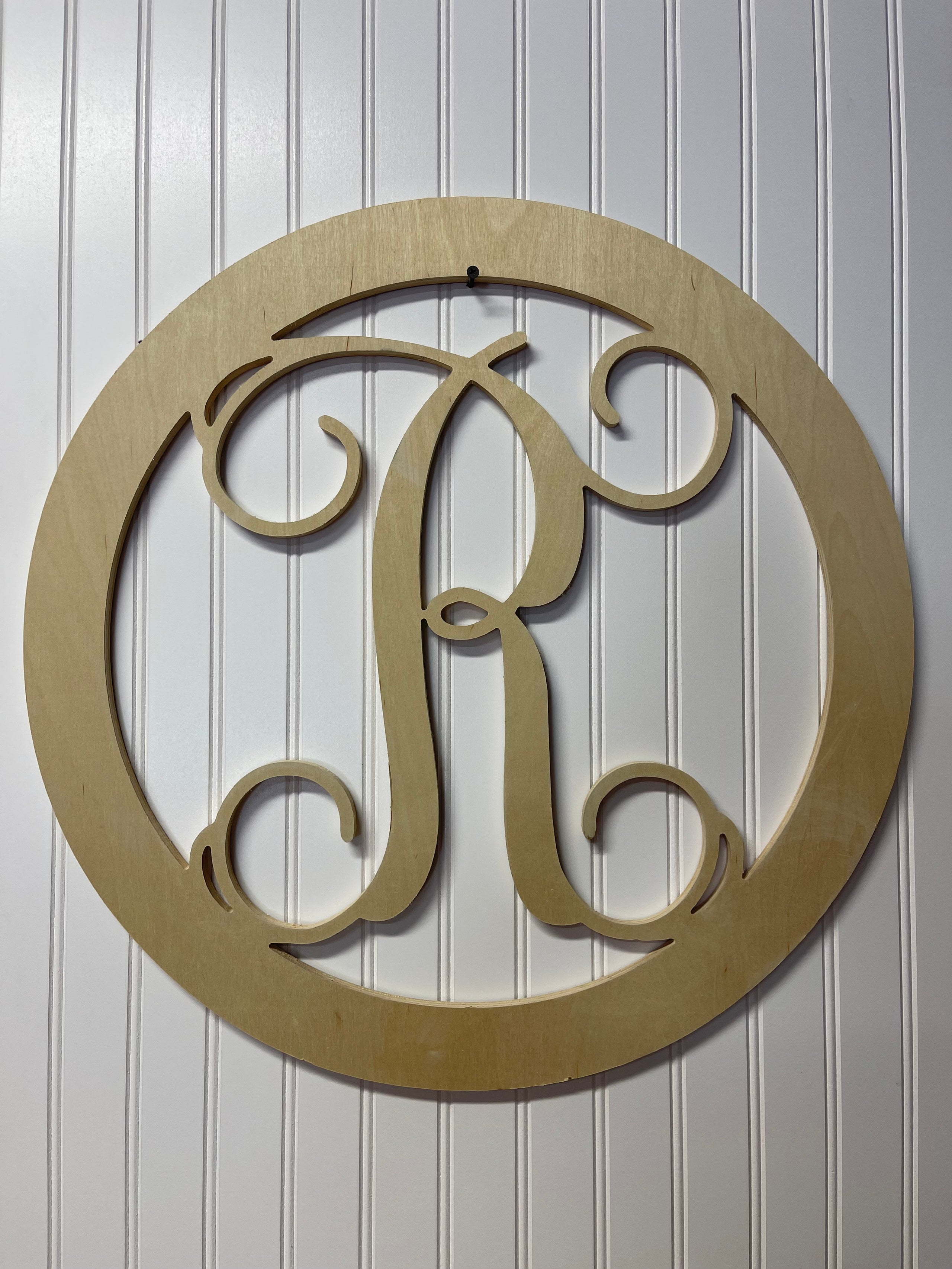 Wood Circle Letter - R | The Yellow House