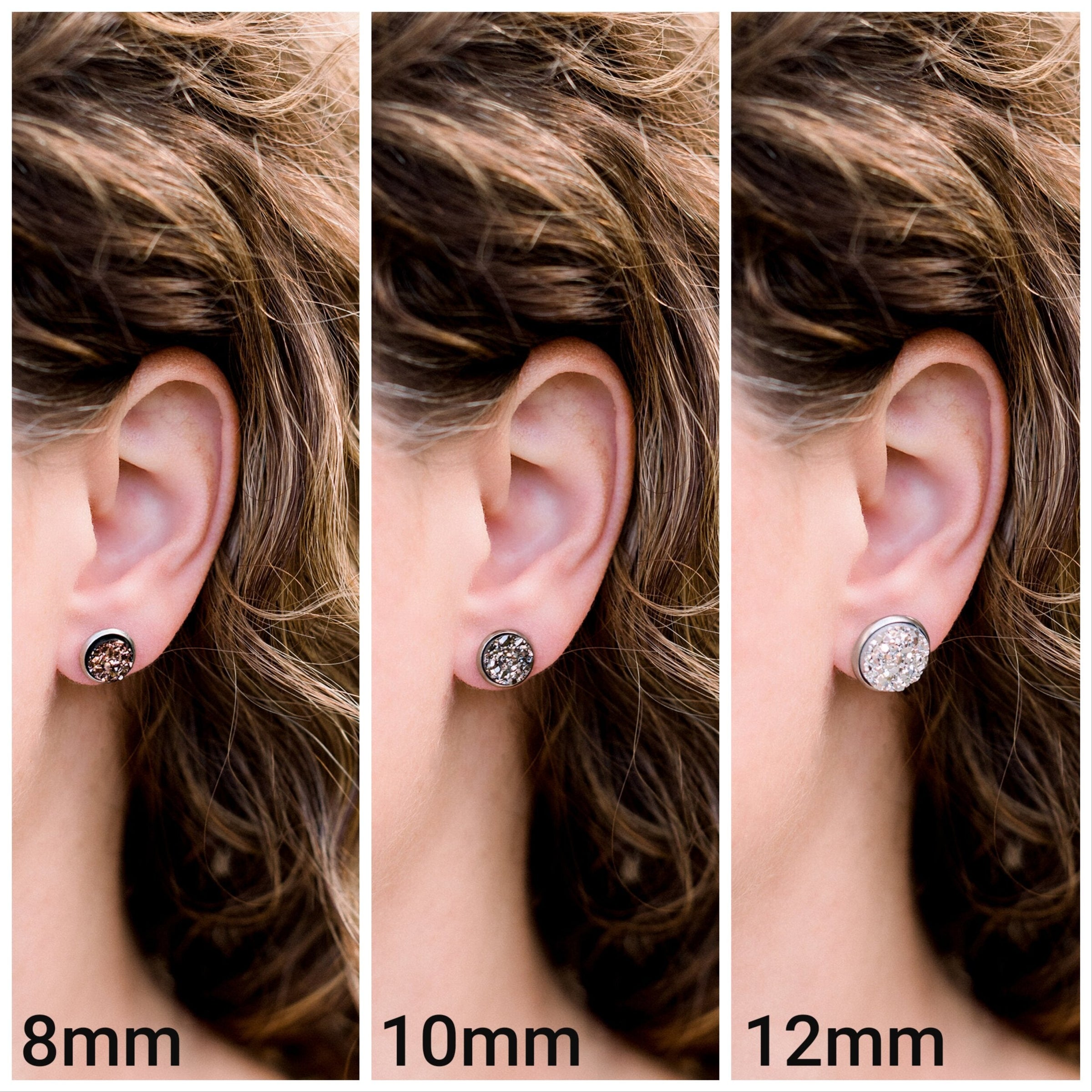 Druzy stud earrings store